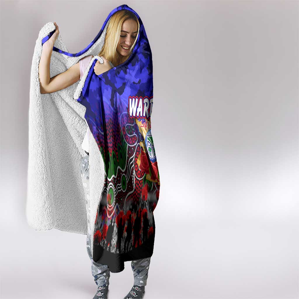 Warriors ANZAC Day Hooded Blanket Australian Army - Lest We Forget