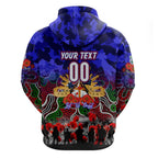 Personalized Warriors ANZAC Day Hoodie Australian Army - Lest We Forget