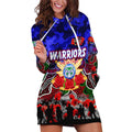 Personalized Warriors ANZAC Day Hoodie Dress Australian Army - Lest We Forget