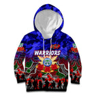 Personalized Warriors ANZAC Day Kid Hoodie Australian Army - Lest We Forget