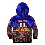 Personalized Warriors ANZAC Day Kid Hoodie Australian Army - Lest We Forget