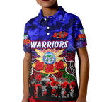 Personalized Warriors ANZAC Day Kid Polo Shirt Australian Army - Lest We Forget