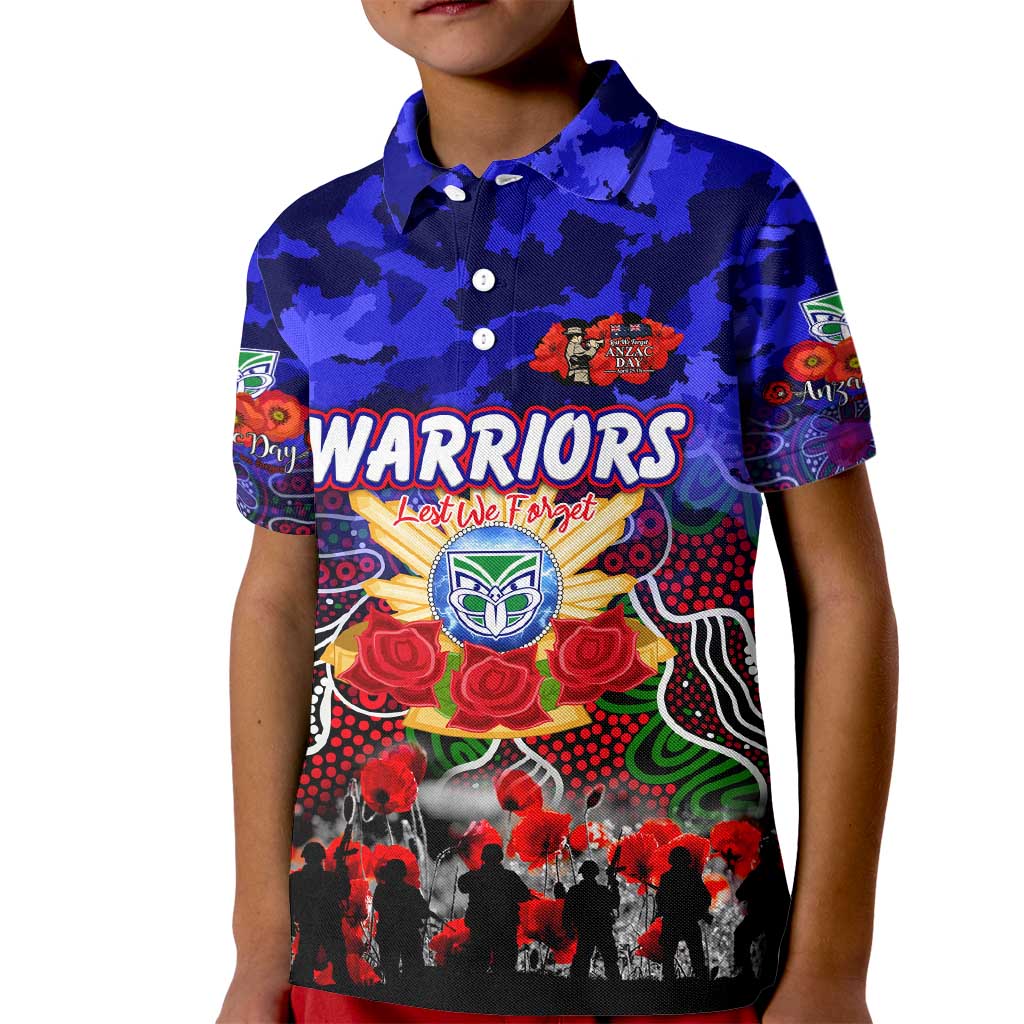 Personalized Warriors ANZAC Day Kid Polo Shirt Australian Army - Lest We Forget