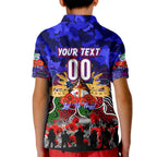 Personalized Warriors ANZAC Day Kid Polo Shirt Australian Army - Lest We Forget