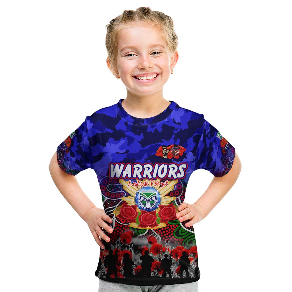 Personalized Warriors ANZAC Day Kid T Shirt Australian Army - Lest We Forget