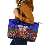 Warriors ANZAC Day Leather Tote Bag Australian Army - Lest We Forget