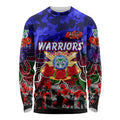 Personalized Warriors ANZAC Day Long Sleeve Shirt Australian Army - Lest We Forget