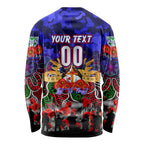 Personalized Warriors ANZAC Day Long Sleeve Shirt Australian Army - Lest We Forget