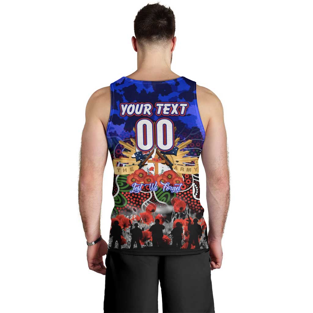 Personalized Warriors ANZAC Day Men Tank Top Australian Army - Lest We Forget