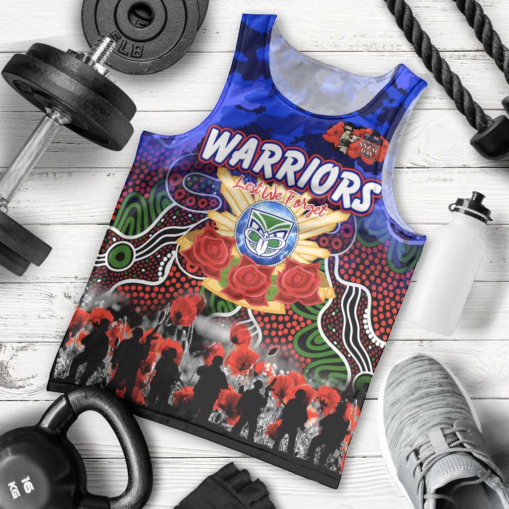 Personalized Warriors ANZAC Day Men Tank Top Australian Army - Lest We Forget