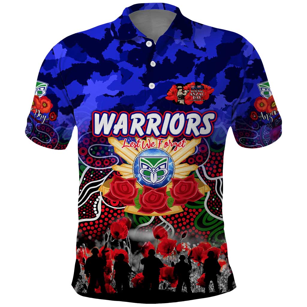 Personalized Warriors ANZAC Day Polo Shirt Australian Army - Lest We Forget
