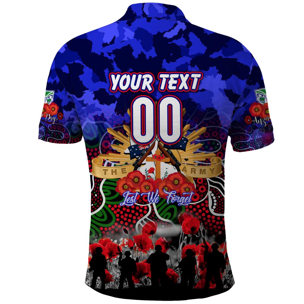 Personalized Warriors ANZAC Day Polo Shirt Australian Army - Lest We Forget