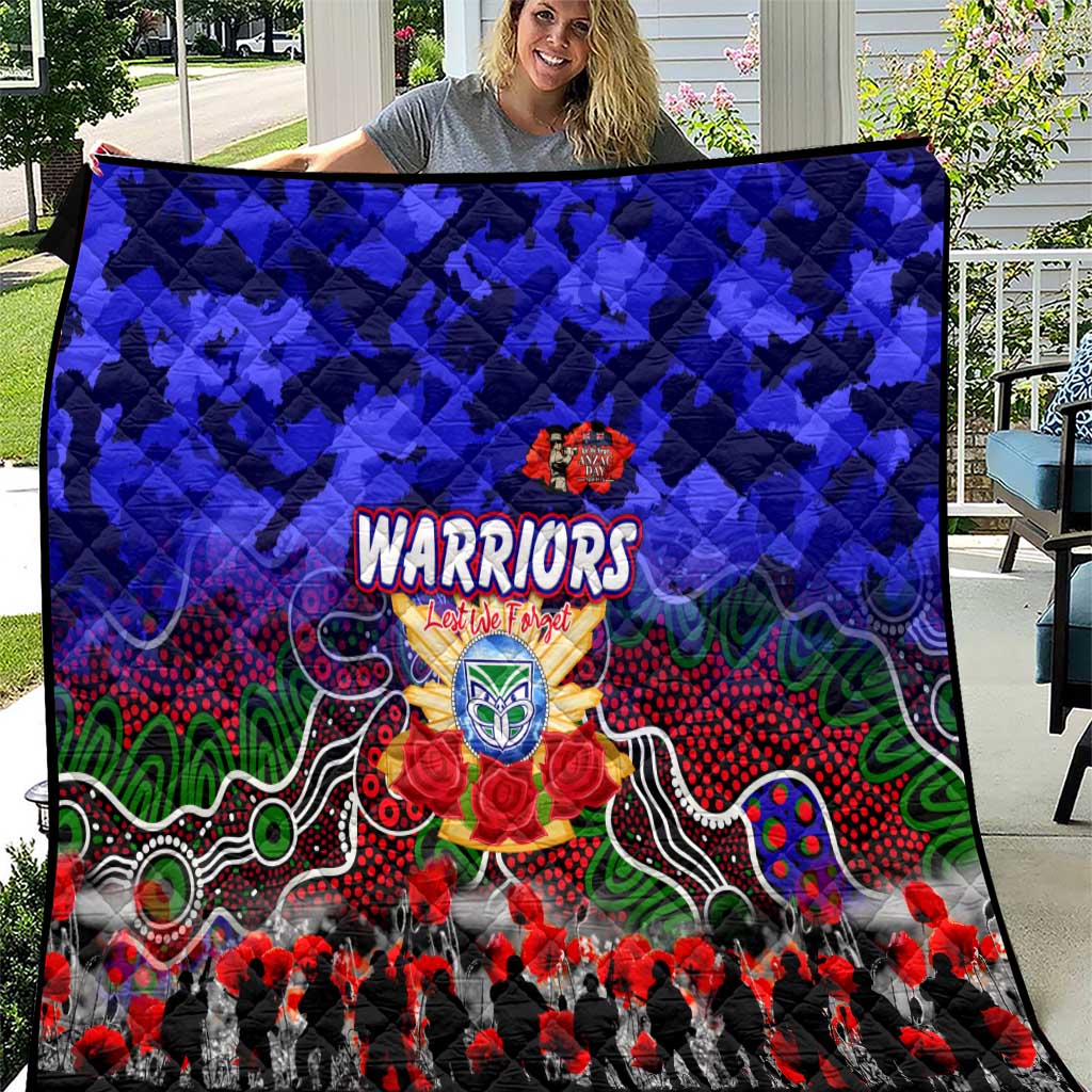 Warriors ANZAC Day Quilt Australian Army - Lest We Forget