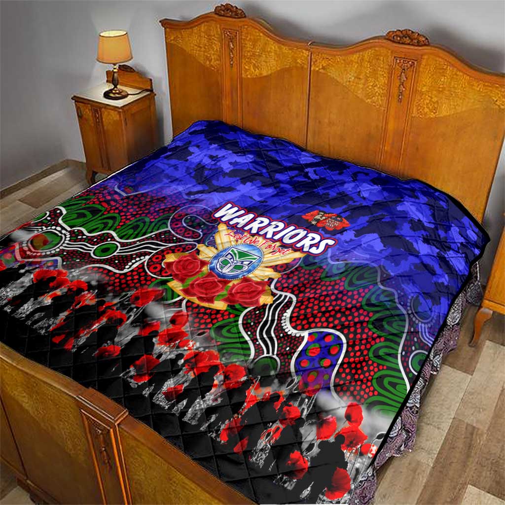 Warriors ANZAC Day Quilt Australian Army - Lest We Forget