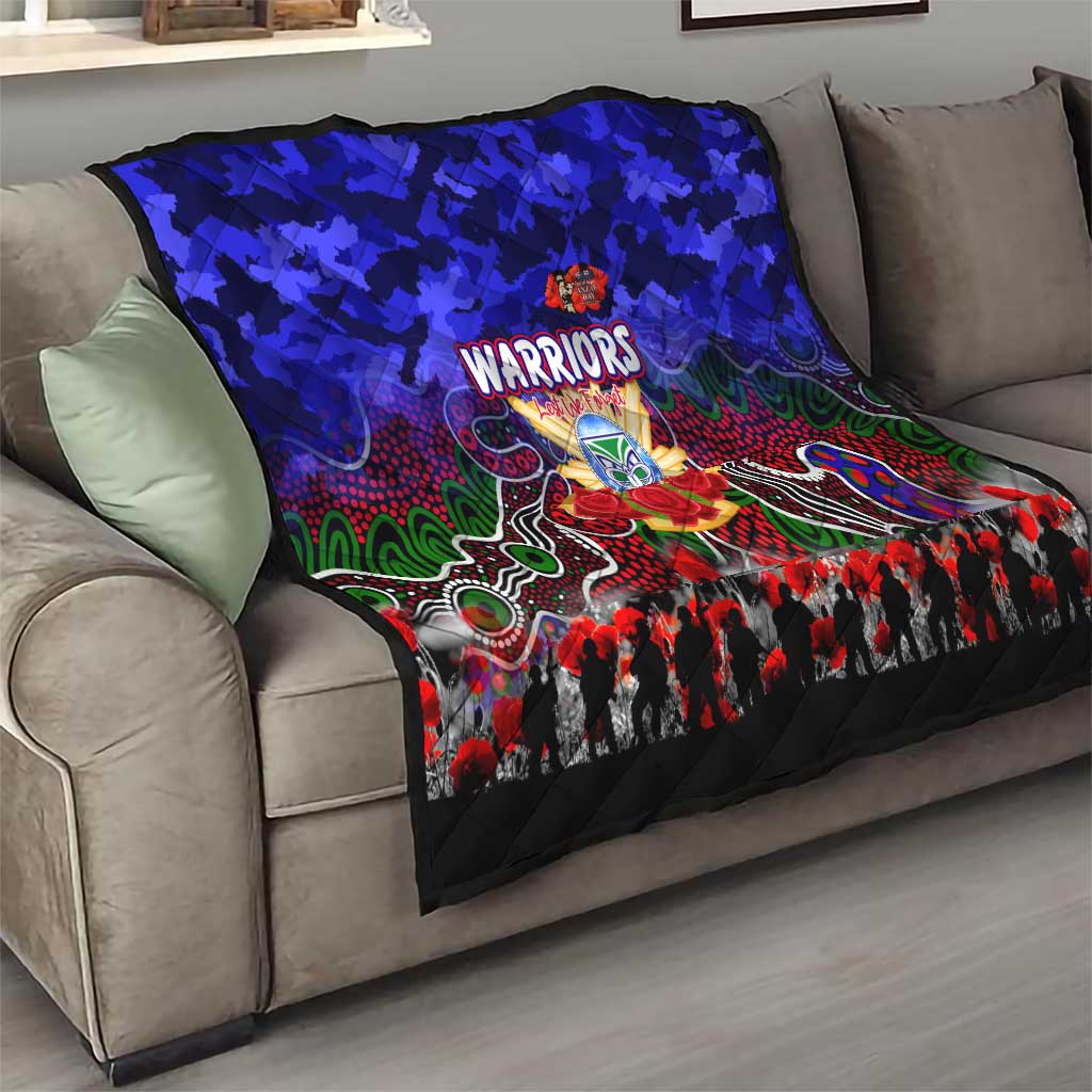 Warriors ANZAC Day Quilt Australian Army - Lest We Forget
