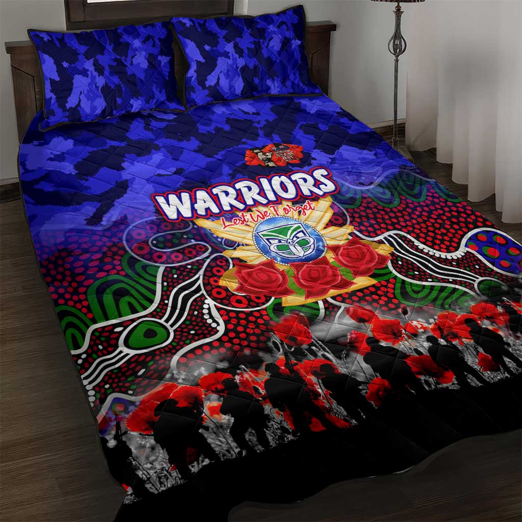 Warriors ANZAC Day Quilt Bed Set Australian Army - Lest We Forget