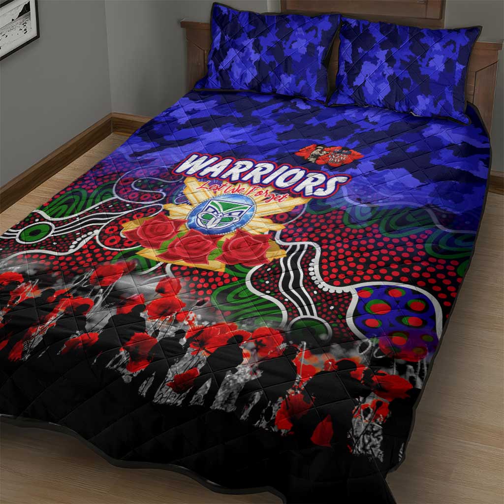 Warriors ANZAC Day Quilt Bed Set Australian Army - Lest We Forget
