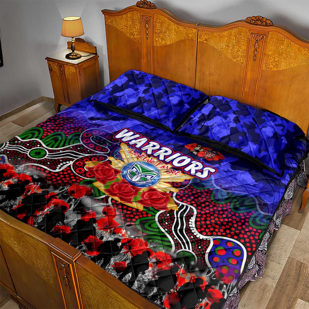 Warriors ANZAC Day Quilt Bed Set Australian Army - Lest We Forget