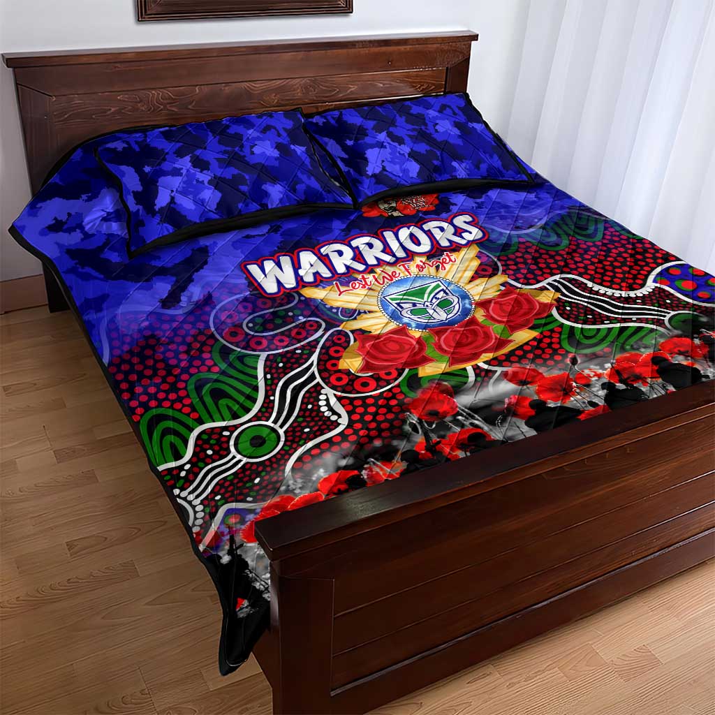 Warriors ANZAC Day Quilt Bed Set Australian Army - Lest We Forget