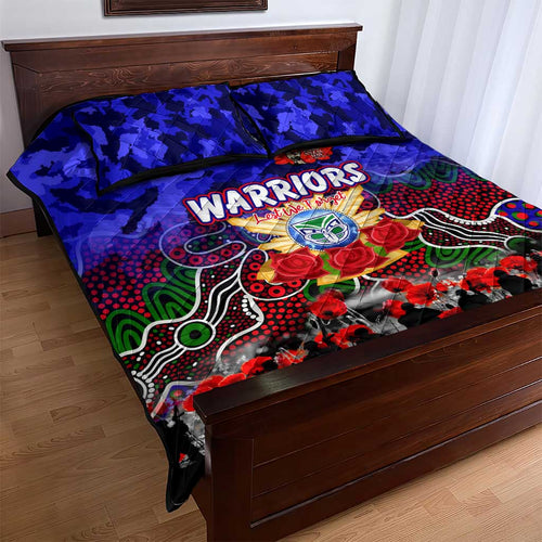 Warriors ANZAC Day Quilt Bed Set Australian Army - Lest We Forget