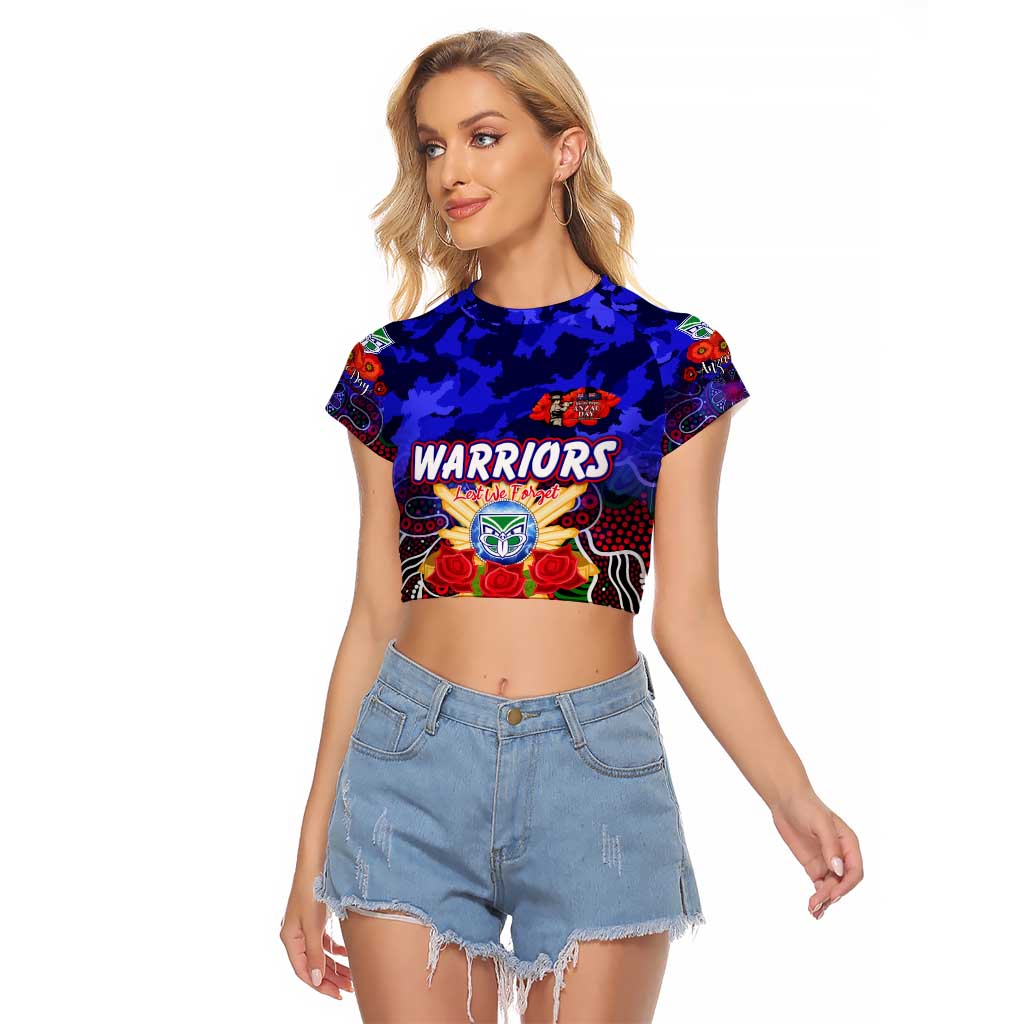 Personalized Warriors ANZAC Day Raglan Cropped T Shirt Australian Army - Lest We Forget