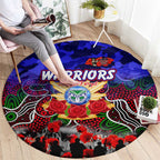 Warriors ANZAC Day Round Carpet Australian Army - Lest We Forget