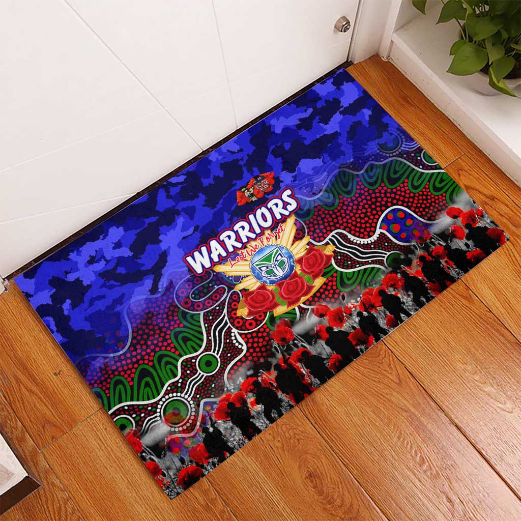 Warriors ANZAC Day Rubber Doormat Australian Army - Lest We Forget