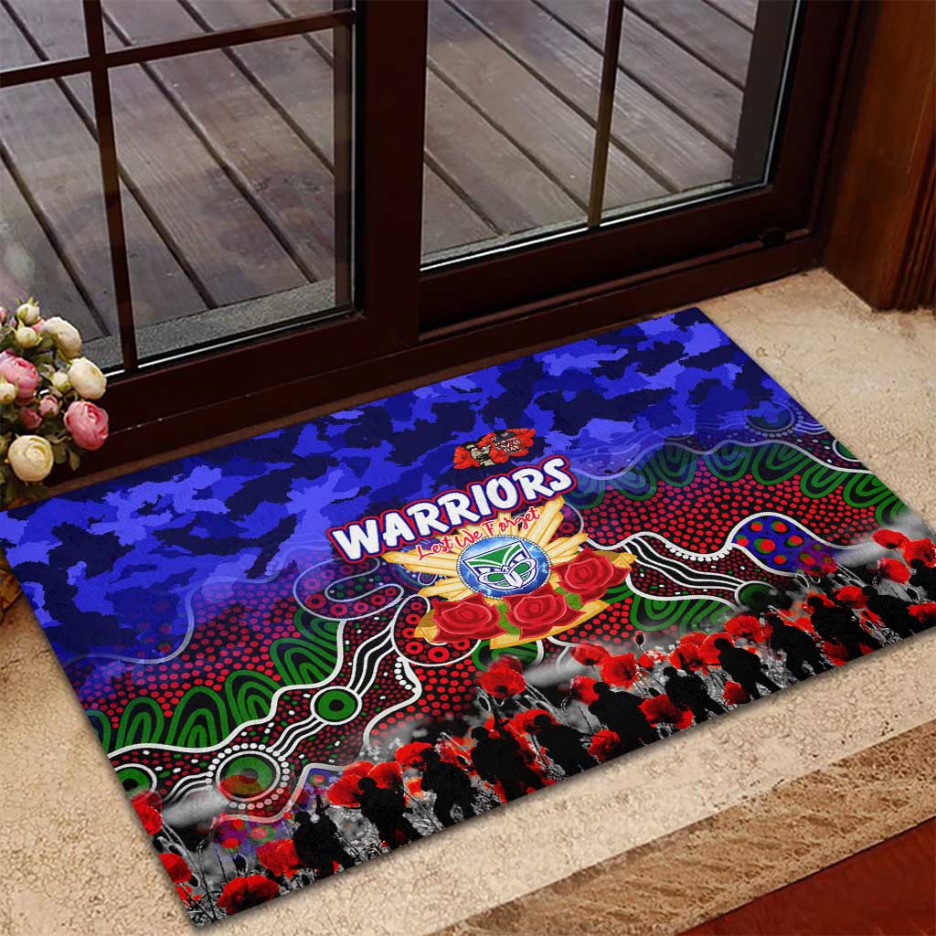 Warriors ANZAC Day Rubber Doormat Australian Army - Lest We Forget