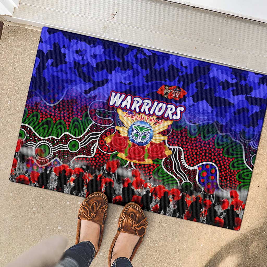 Warriors ANZAC Day Rubber Doormat Australian Army - Lest We Forget