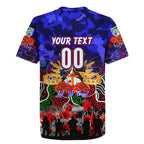 Personalized Warriors ANZAC Day Rugby Jersey Australian Army - Lest We Forget