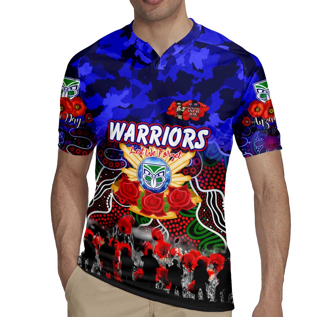 Personalized Warriors ANZAC Day Rugby Jersey Australian Army - Lest We Forget