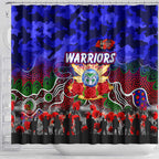 Warriors ANZAC Day Shower Curtain Australian Army - Lest We Forget