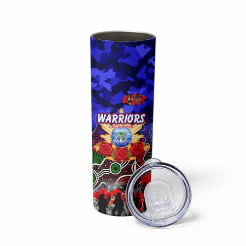 Personalized Warriors ANZAC Day Skinny Tumbler Australian Army - Lest We Forget
