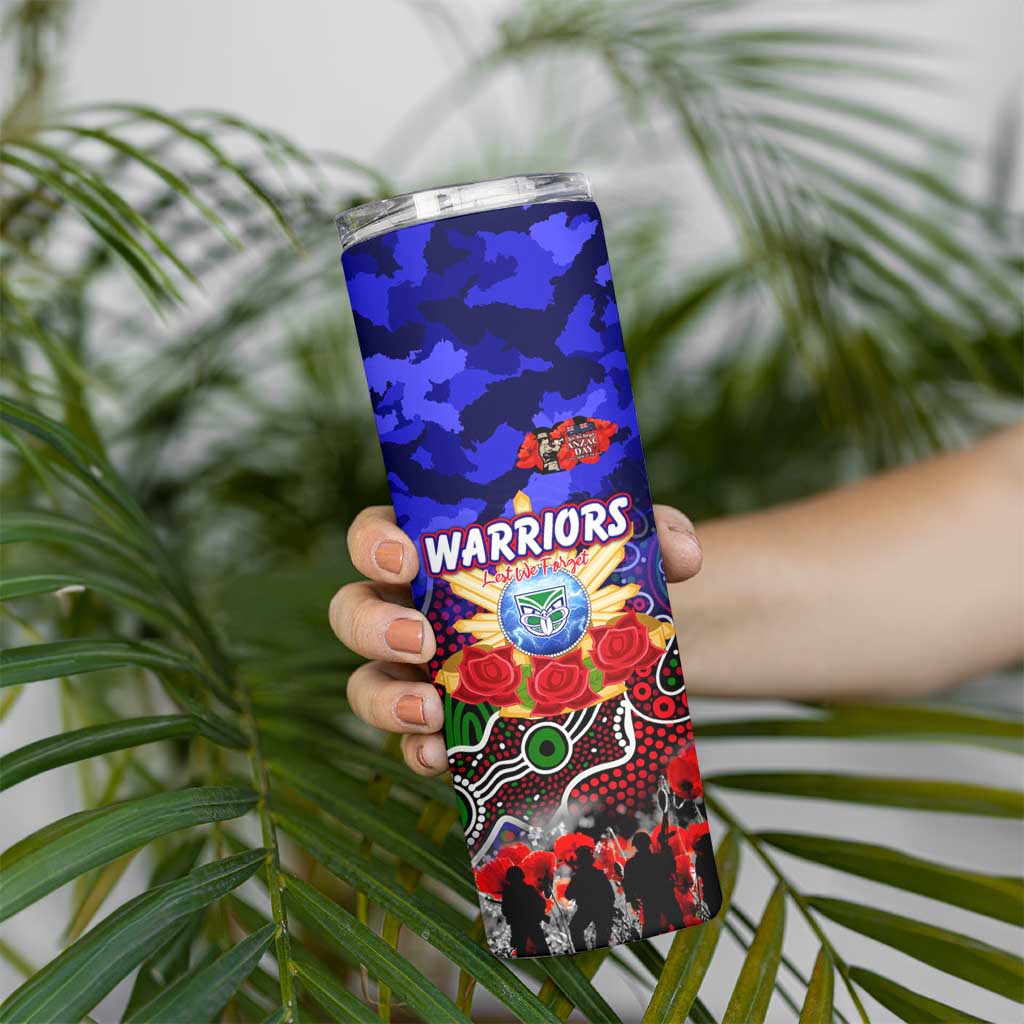Personalized Warriors ANZAC Day Skinny Tumbler Australian Army - Lest We Forget
