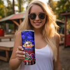 Personalized Warriors ANZAC Day Skinny Tumbler Australian Army - Lest We Forget