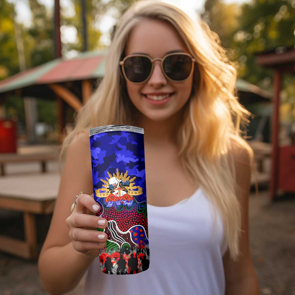 Personalized Warriors ANZAC Day Skinny Tumbler Australian Army - Lest We Forget