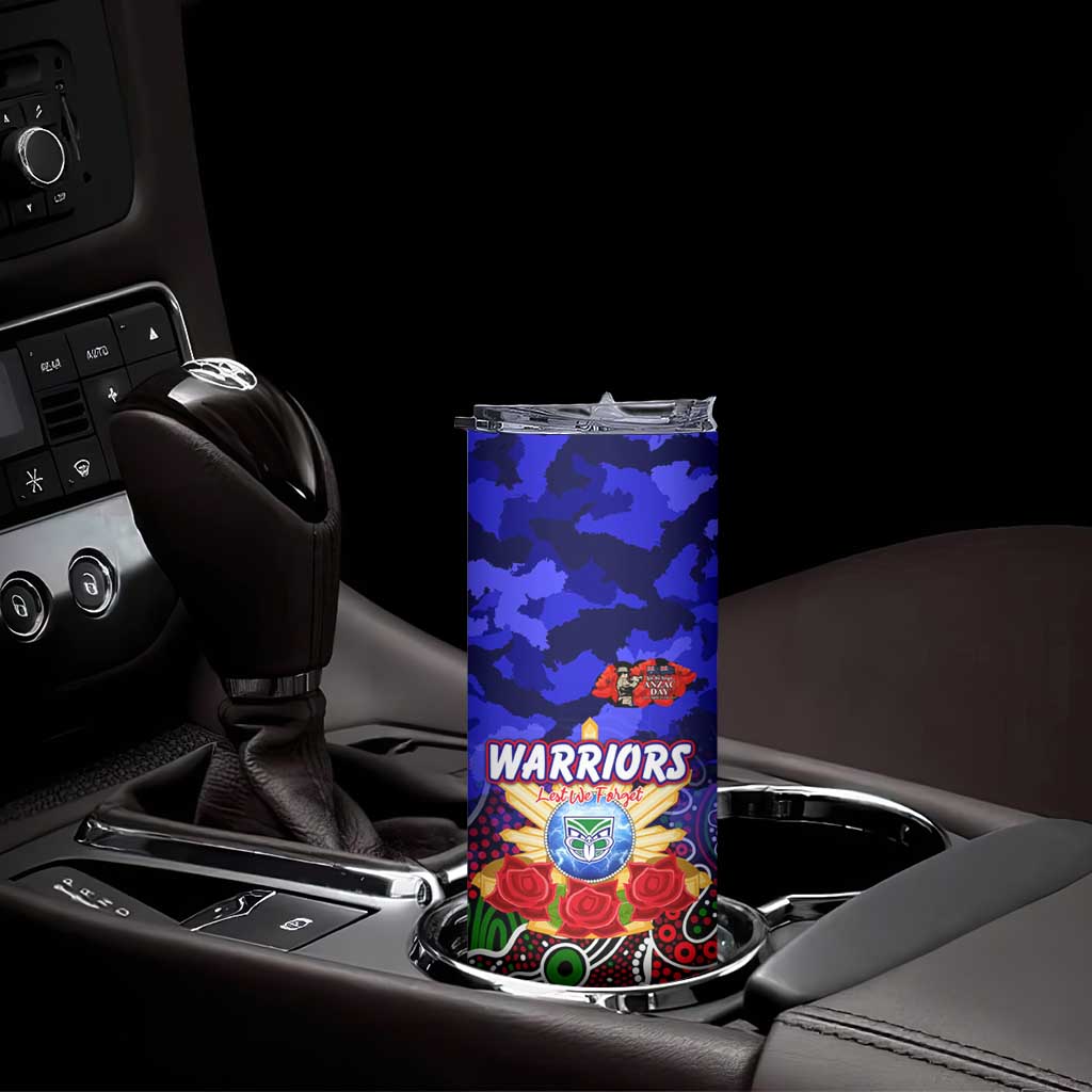 Personalized Warriors ANZAC Day Skinny Tumbler Australian Army - Lest We Forget