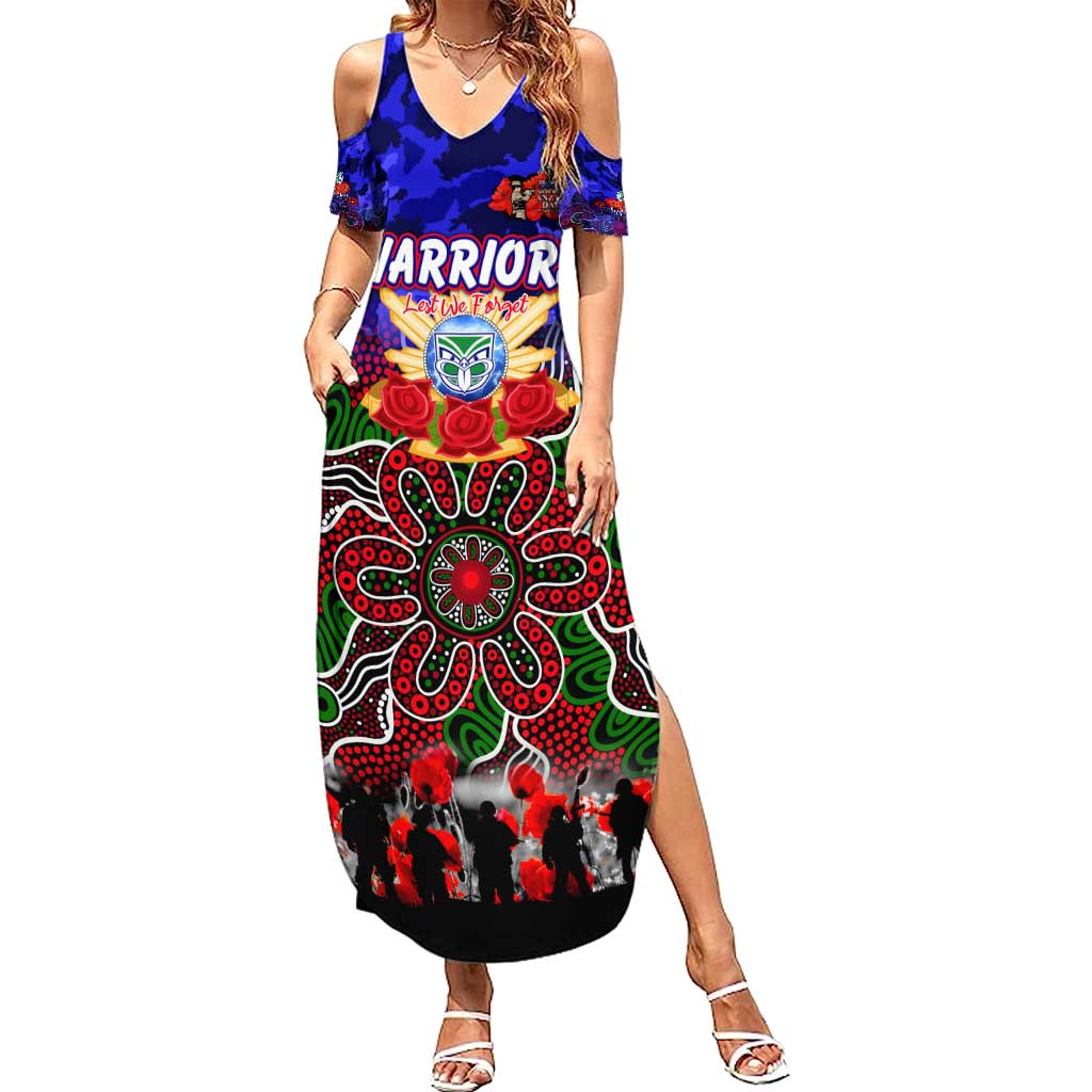Personalized Warriors ANZAC Day Summer Maxi Dress Australian Army - Lest We Forget