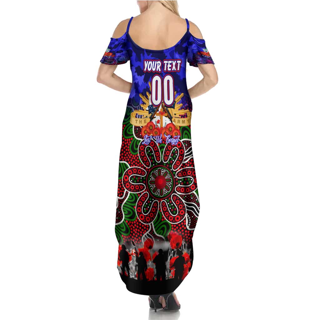 Personalized Warriors ANZAC Day Summer Maxi Dress Australian Army - Lest We Forget