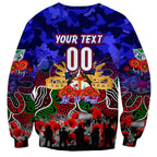 Personalized Warriors ANZAC Day Sweatshirt Australian Army - Lest We Forget