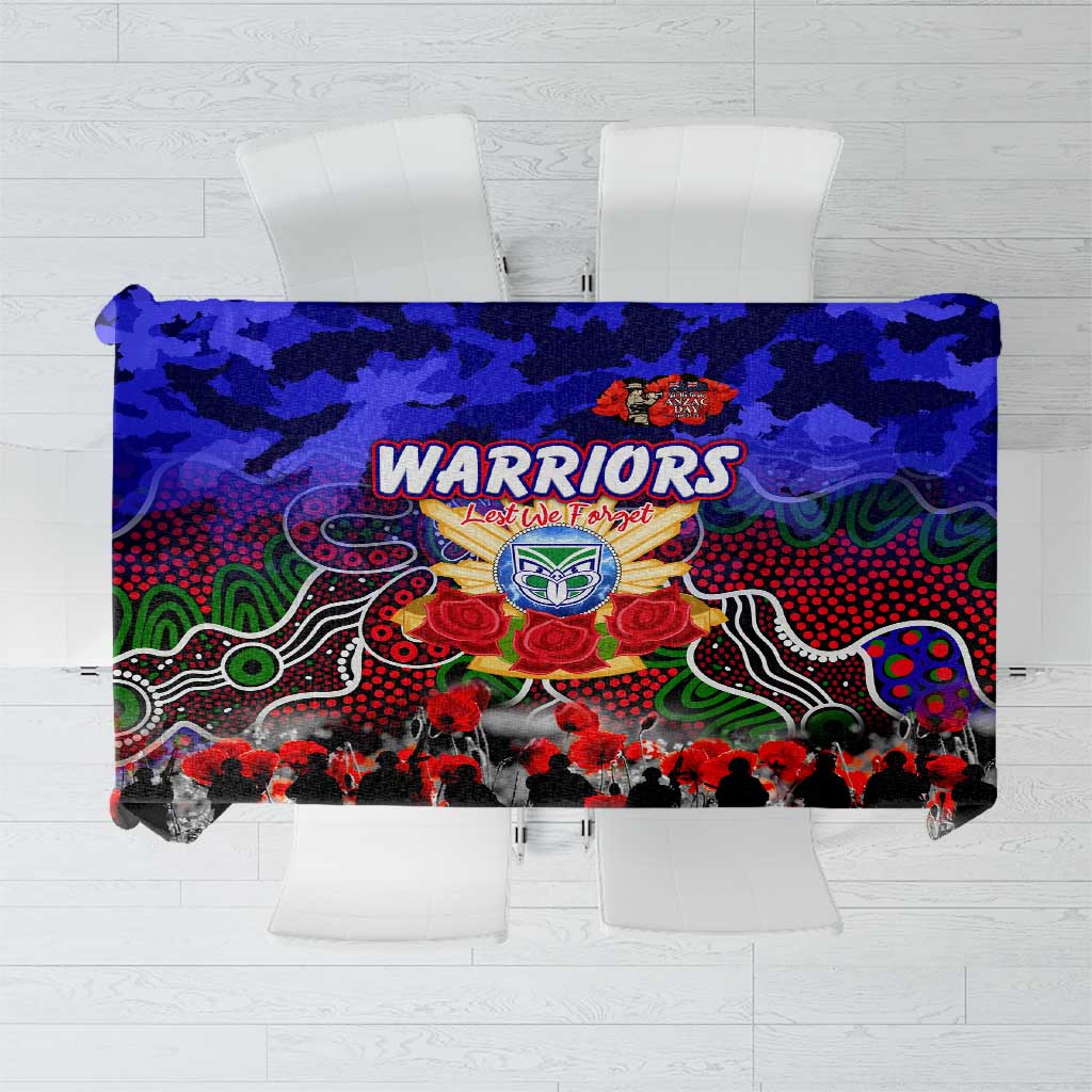 Warriors ANZAC Day Tablecloth Australian Army - Lest We Forget