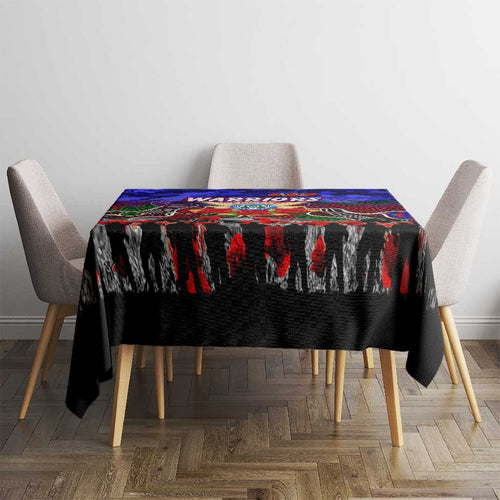 Warriors ANZAC Day Tablecloth Australian Army - Lest We Forget