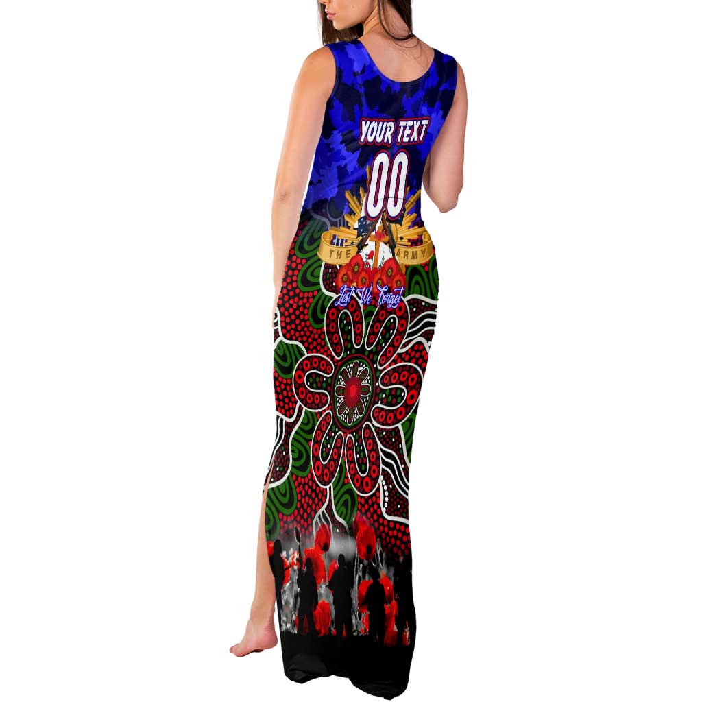 Personalized Warriors ANZAC Day Tank Maxi Dress Australian Army - Lest We Forget