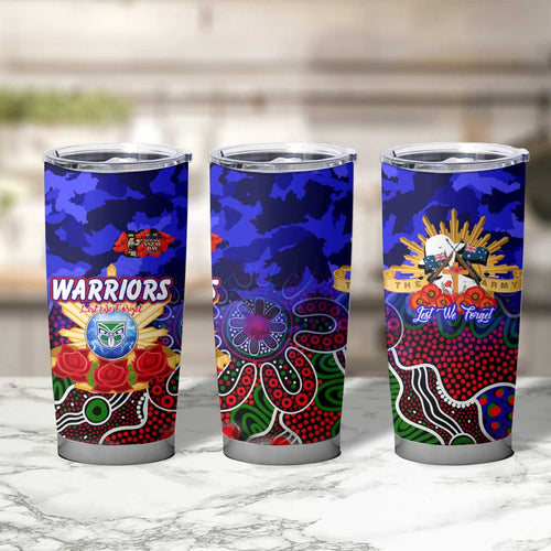Personalized Warriors ANZAC Day Tumbler Cup Australian Army - Lest We Forget
