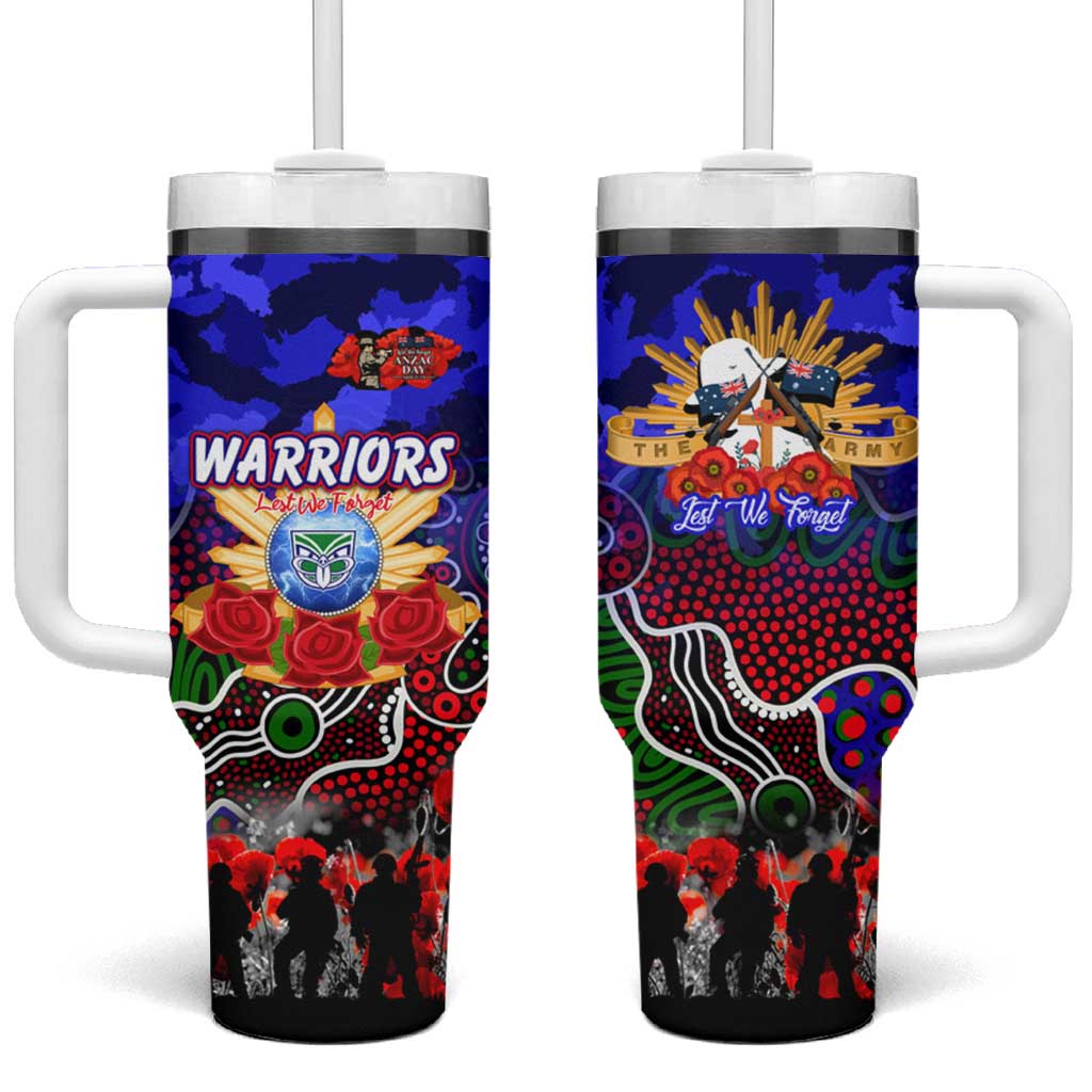 Personalized Warriors ANZAC Day Tumbler With Handle Australian Army - Lest We Forget