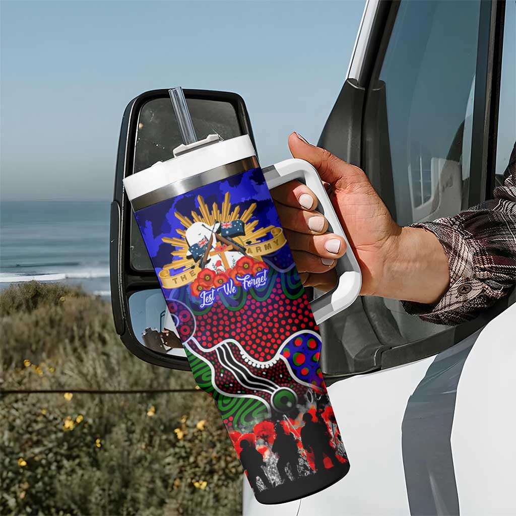 Personalized Warriors ANZAC Day Tumbler With Handle Australian Army - Lest We Forget