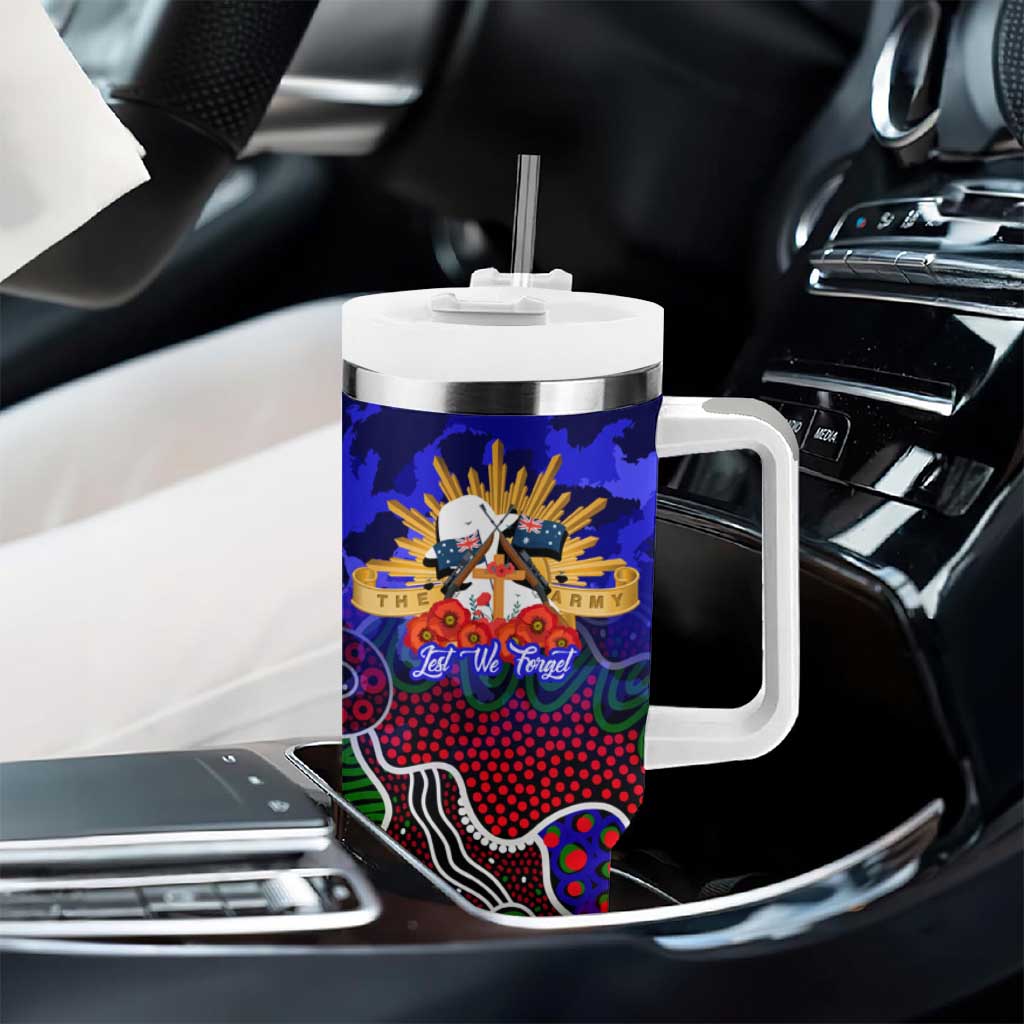 Personalized Warriors ANZAC Day Tumbler With Handle Australian Army - Lest We Forget