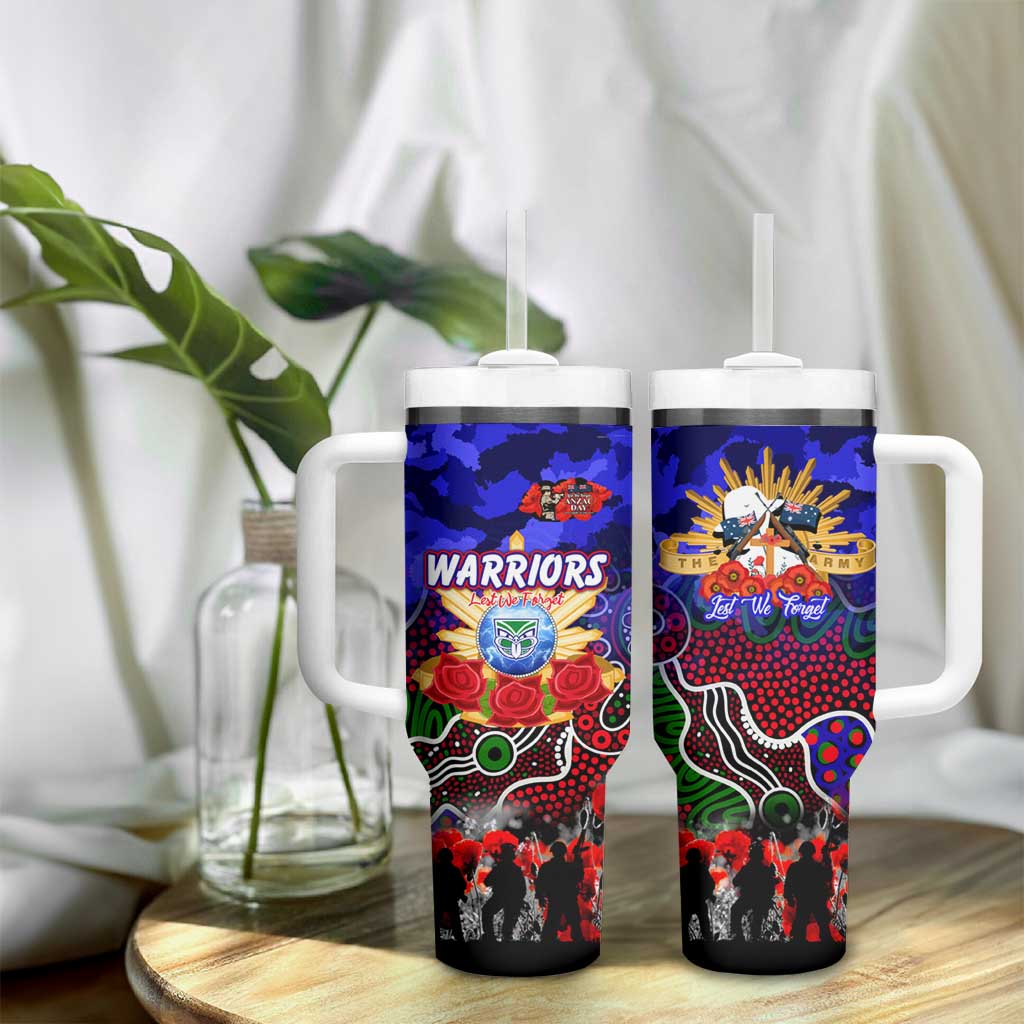 Personalized Warriors ANZAC Day Tumbler With Handle Australian Army - Lest We Forget