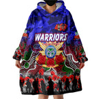 Personalized Warriors ANZAC Day Wearable Blanket Hoodie Australian Army - Lest We Forget