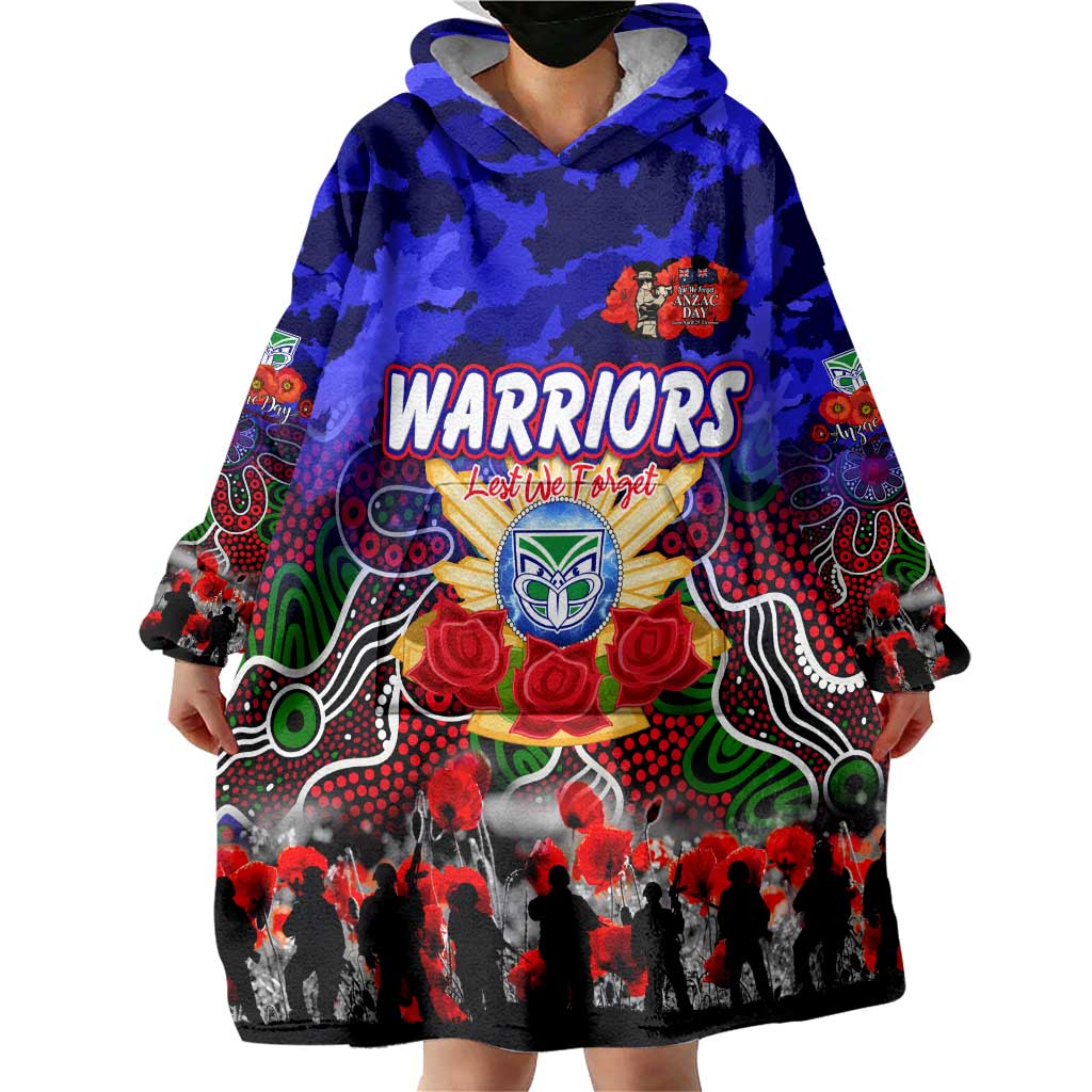 Personalized Warriors ANZAC Day Wearable Blanket Hoodie Australian Army - Lest We Forget
